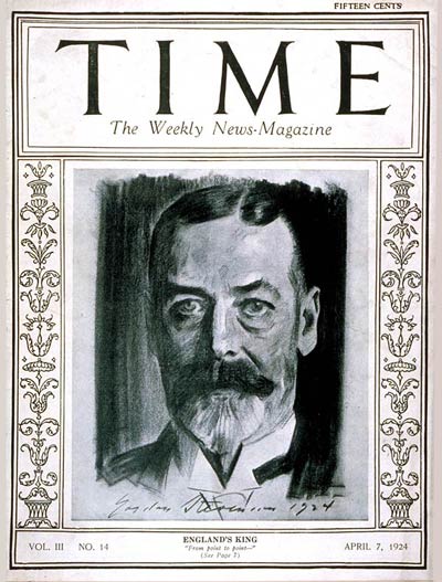 TIME Magazine Cover: King George V -- Apr. 7, 1924
