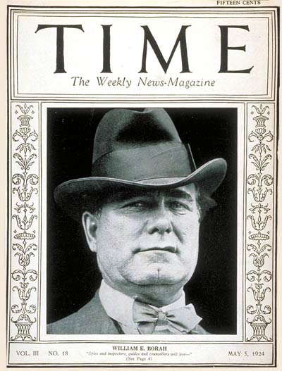 TIME Magazine Cover: William E. Borah -- May 5, 1924