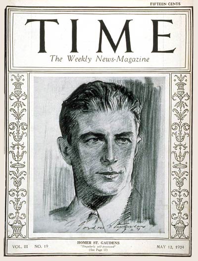 TIME Magazine Cover: Homer St. Gaudens -- May 12, 1924