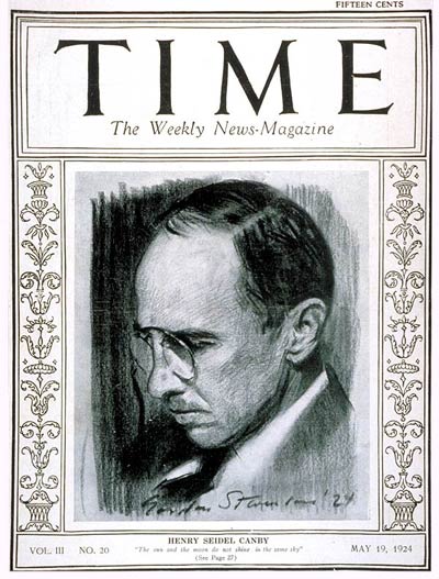 TIME Magazine Cover: Henry Seidel Canby -- May 19, 1924