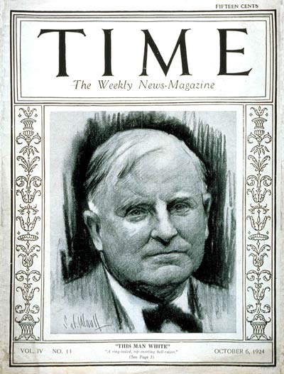 TIME Magazine Cover: William A. White -- Oct. 6, 1924