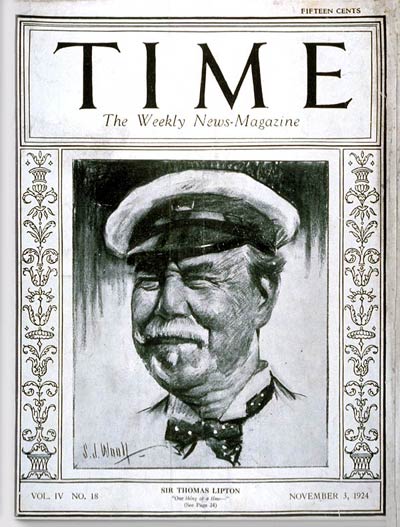 TIME Magazine Cover: Sir Thomas Lipton -- Nov. 3, 1924