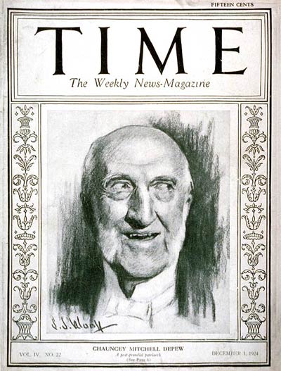 TIME Magazine Cover: Chauncey M. Depew -- Dec. 1, 1924