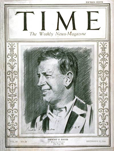 TIME Magazine Cover: Dwight F. Davis -- Dec. 15, 1924