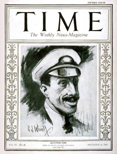 TIME Magazine Cover: King Alfonso XIII -- Dec. 22, 1924