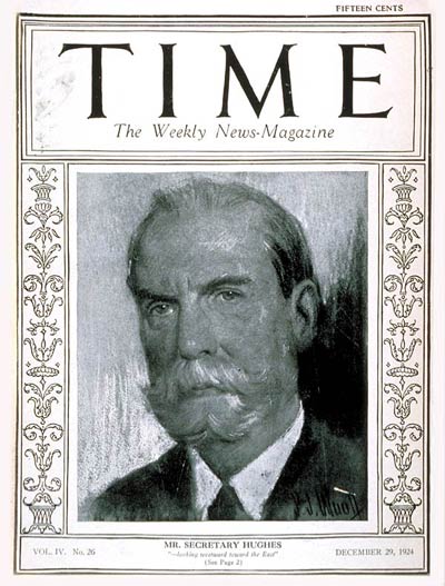 TIME Magazine Cover: Charles Evans Hughes -- Dec. 29, 1924