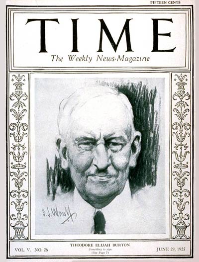 TIME Magazine Cover: Theodore E. Burton -- June 29, 1925