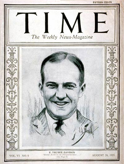 TIME Magazine Cover: F. Trubee Davison -- Aug. 24, 1925