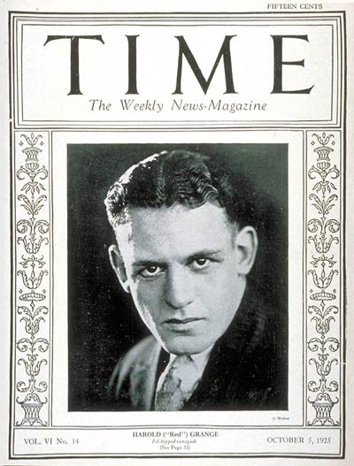 TIME Magazine Cover: Red Grange -- Oct. 5, 1925