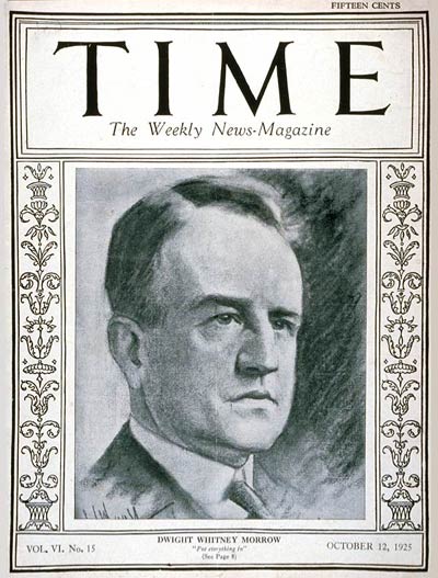 TIME Magazine Cover: Dwight W. Morrow -- Oct. 12, 1925