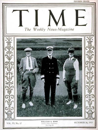 TIME Magazine Cover: Admiral William Sims -- Oct. 26, 1925
