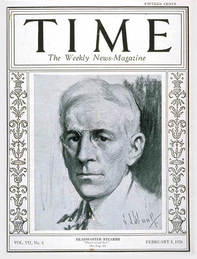 TIME Magazine Cover: Alfred E. Stearns -- Feb. 8, 1926