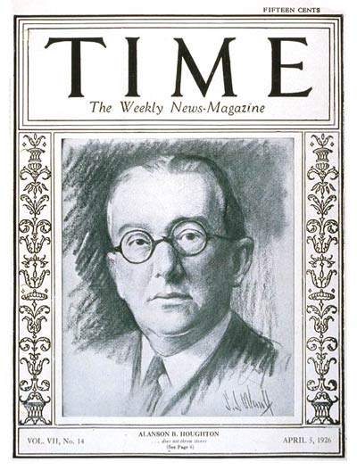 TIME Magazine Cover: Alanson B. Houghton -- Apr. 5, 1926