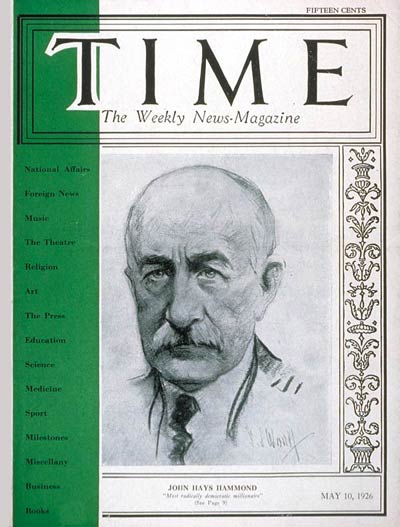 TIME Magazine Cover: John Hays Hammond -- May 10, 1926
