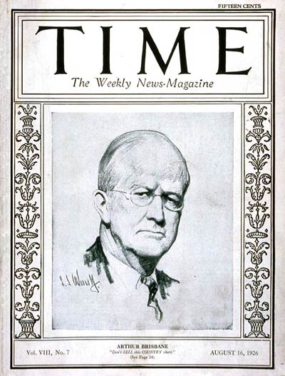 TIME Magazine Cover: Arthur Brisbane -- Aug. 16, 1926