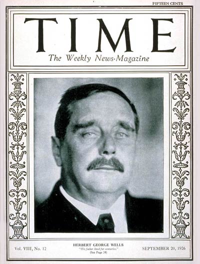 TIME Magazine Cover: H.G. Wells -- Sep. 20, 1926