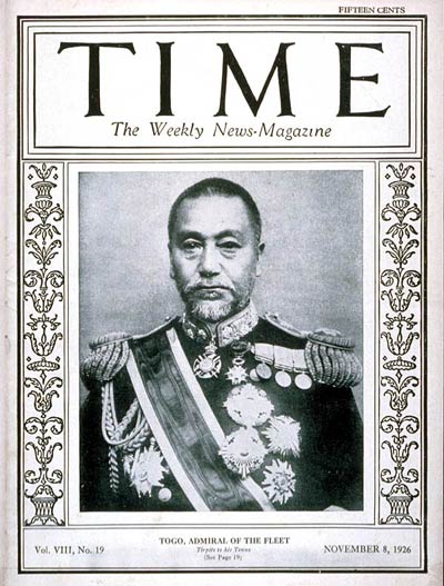 TIME Magazine Cover: Admiral Heihachiro Togo -- Nov. 8, 1926