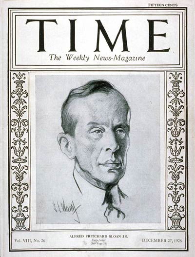 TIME Magazine Cover: Alfred P. Sloan Jr. -- Dec. 27, 1926