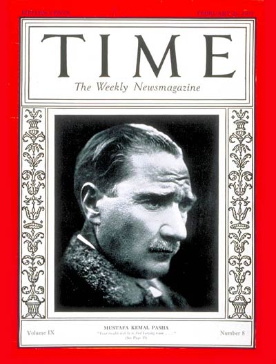 TIME Magazine Cover: Mustafa Kemal Pasha -- Feb. 21, 1927