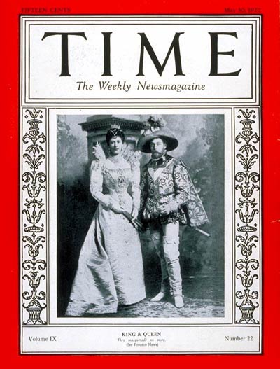 TIME Magazine Cover: King George V & Queen Mary -- May 30, 1927