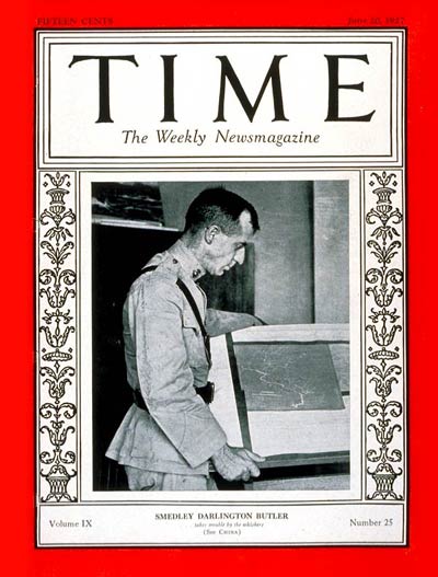 TIME Magazine Cover: Brig. General Butler -- June 20, 1927