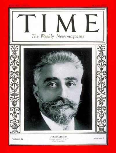 TIME Magazine Cover: Jon Bratiano -- July 11, 1927