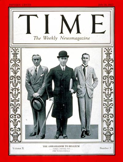 TIME Magazine Cover: Hugh S. Gibson -- July 18, 1927
