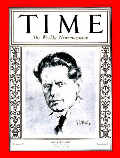 TIME Magazine Cover: Max Reinhardt -- Aug. 22, 1927
