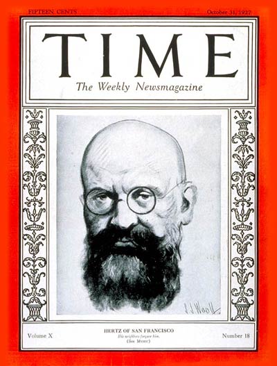 TIME Magazine Cover: Alfred Hertz -- Oct. 31, 1927