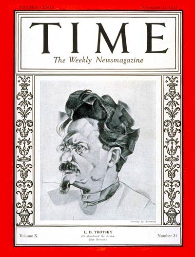 TIME Magazine Cover: Leon D. Trotsky -- Nov. 21, 1927