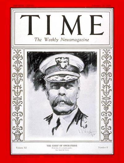 TIME Magazine Cover: Admiral Charles Hughes -- Feb. 20, 1928