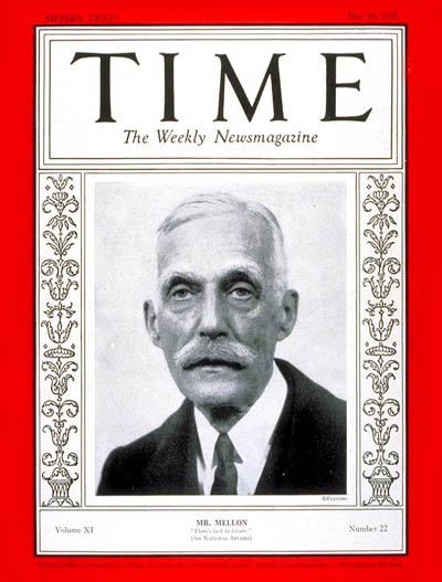 TIME Magazine Cover: Andrew W. Mellon -- May 28, 1928