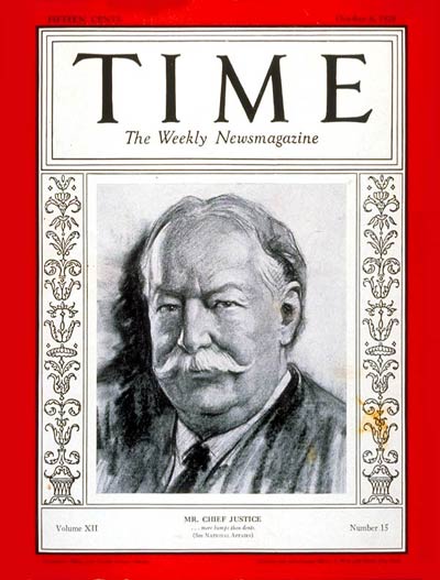 TIME Magazine Cover: William Howard Taft -- Oct. 8, 1928