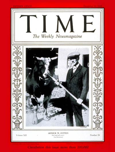 TIME Magazine Cover: Arthur W. Cutten -- Dec. 10, 1928