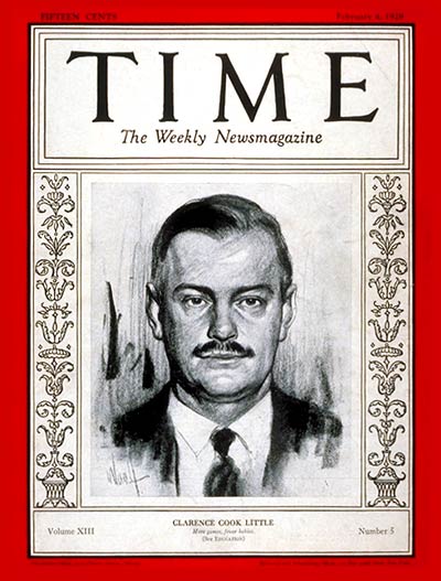 TIME Magazine Cover: Clarence C. Little -- Feb. 4, 1929