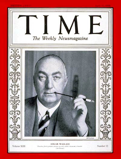 TIME Magazine Cover: Edgar Wallace -- Apr. 15, 1929