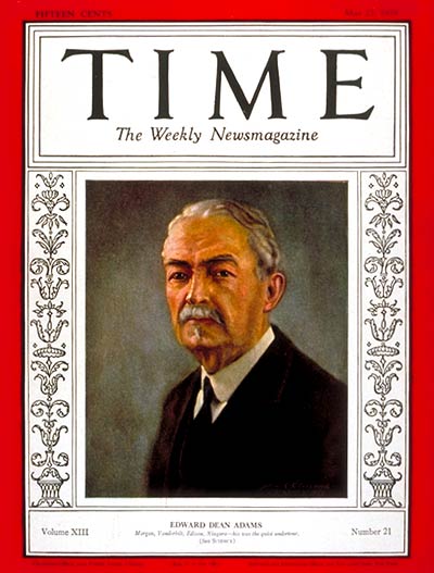TIME Magazine Cover: Edward Dean Adams -- May 27, 1929