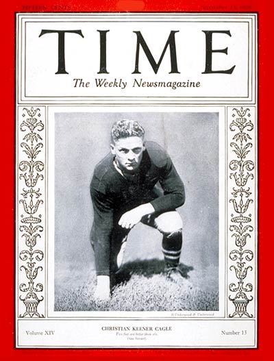 TIME Magazine Cover: Christian K. Cagle -- Sep. 23, 1929