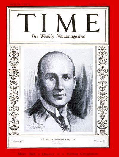 TIME Magazine Cover: Ivar Kreuger -- Oct. 28, 1929