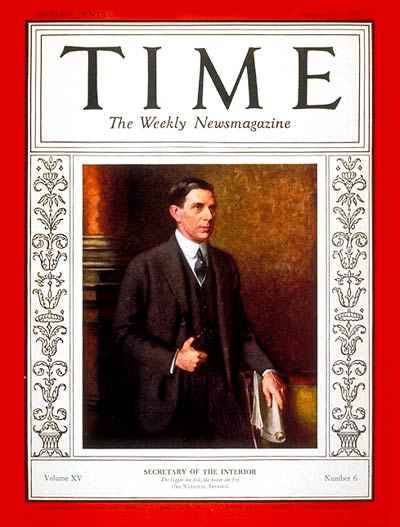 TIME Magazine Cover: Ray Lyman Wilbur -- Feb. 10, 1930