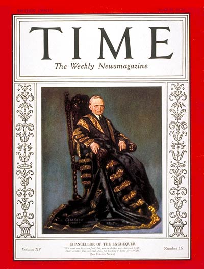 TIME Magazine Cover: Philip Snowden -- Apr. 21, 1930