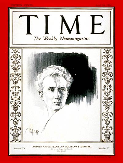 TIME Magazine Cover: Leopold Stokowski -- Apr. 28, 1930