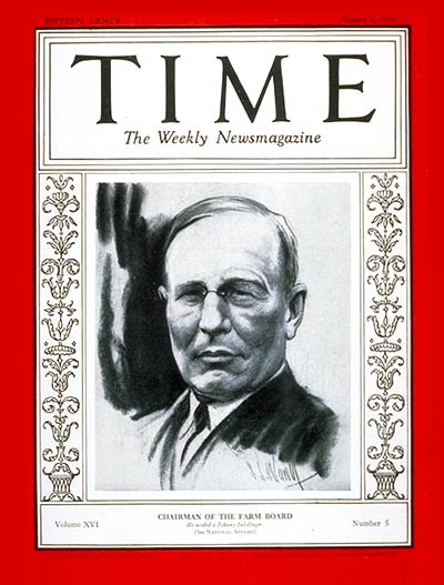 TIME Magazine Cover: Alexander Legge -- Aug. 4, 1930