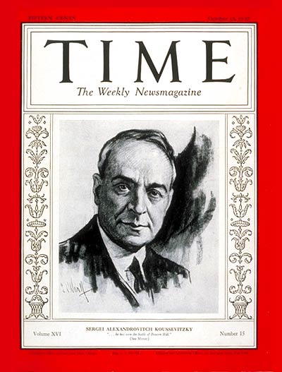 TIME Magazine Cover: Sergei Koussevitsky -- Oct. 13, 1930