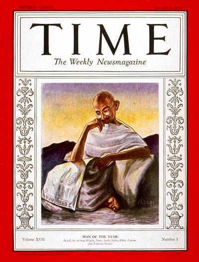 TIME Magazine Cover: Mahatma Gandhi, Man of the Year -- Jan. 5, 1931
