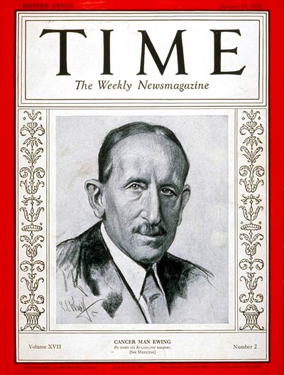 TIME Magazine Cover: Professor James Ewing -- Jan. 12, 1931