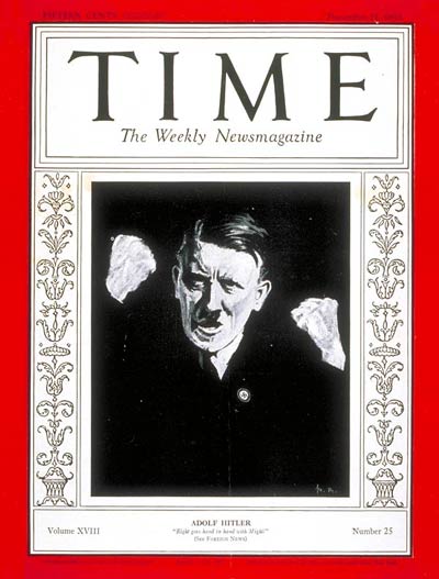 TIME Magazine Cover: Adolf Hitler -- Dec. 21, 1931