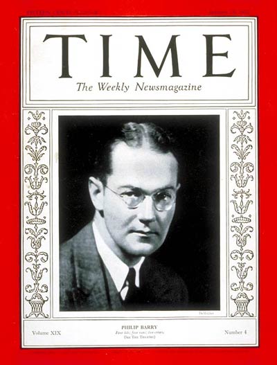 TIME Magazine Cover: Philip Barry -- Jan. 25, 1932