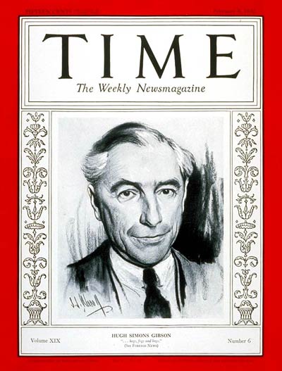 TIME Magazine Cover: Hugh S. Gibson -- Feb. 8, 1932