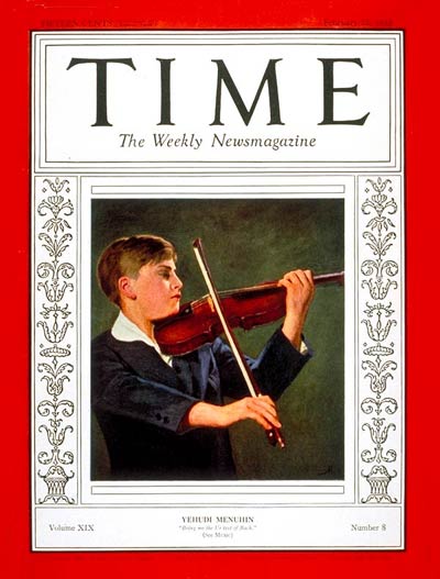 TIME Magazine Cover: Yehudi Menuhin -- Feb. 22, 1932